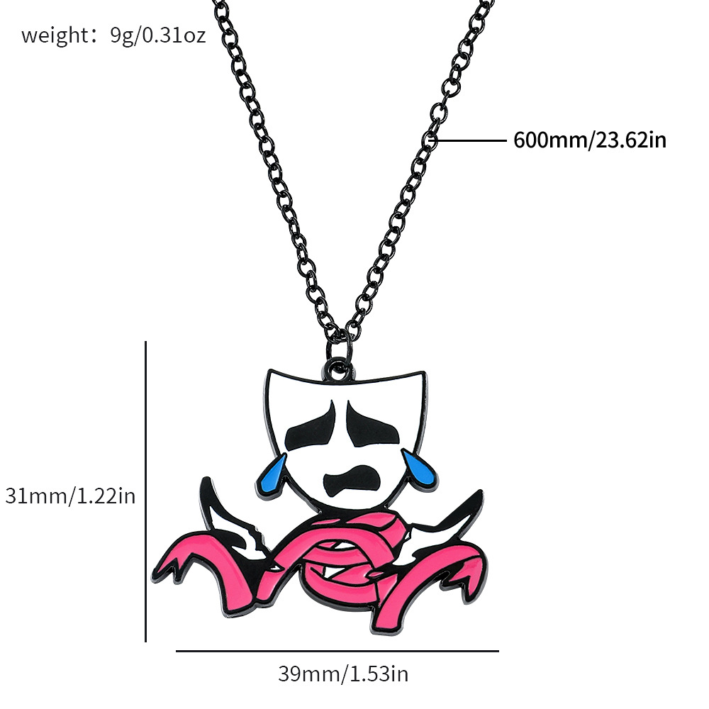 Transfronterizo Temu comedia europea y americana anime magia digital circo pomni collar llavero colgante joyería