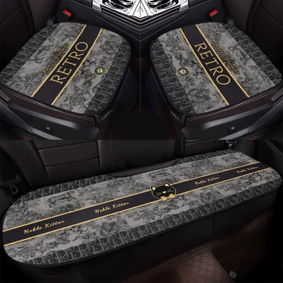 Seat Cover, Rear Seat Cushion, Universal – Seat cushion, seat cover - e1144k-royal-cat-logo-black-k-three-piece-cushion-set-velvet-pad-a03-code