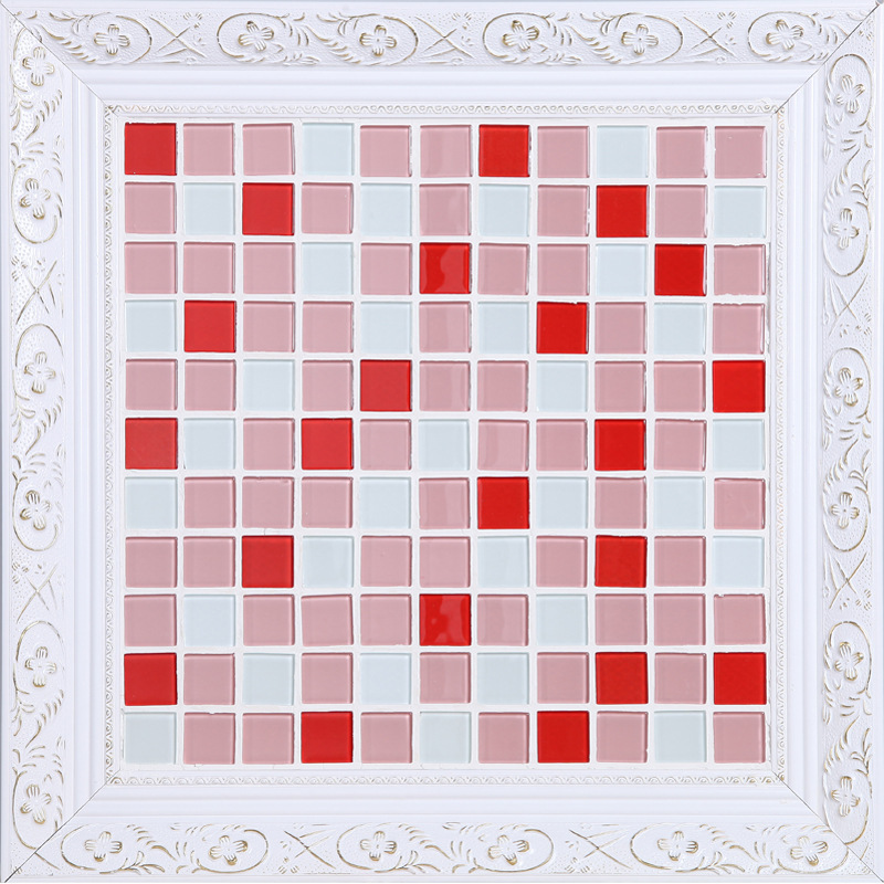 Bathroom Decoration Crystal Mirror Glass Mosaic Tiles for Interior and Exterior Walls, Swimming Pool, Red, Pink, White Promotion