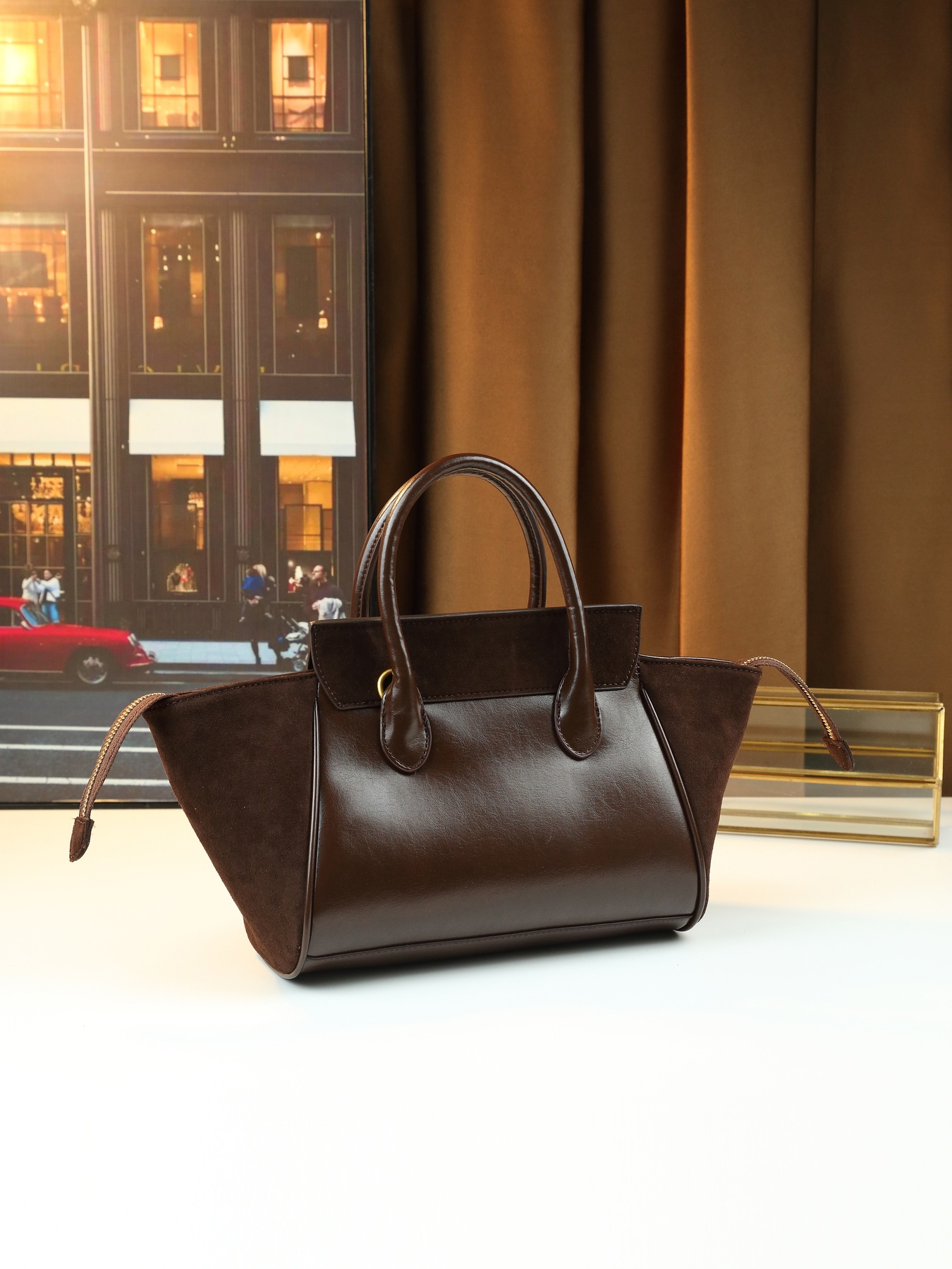 Women's Smiley Face Handbag Large Capacity Pu Leather Shoulder Bag_voghion.com