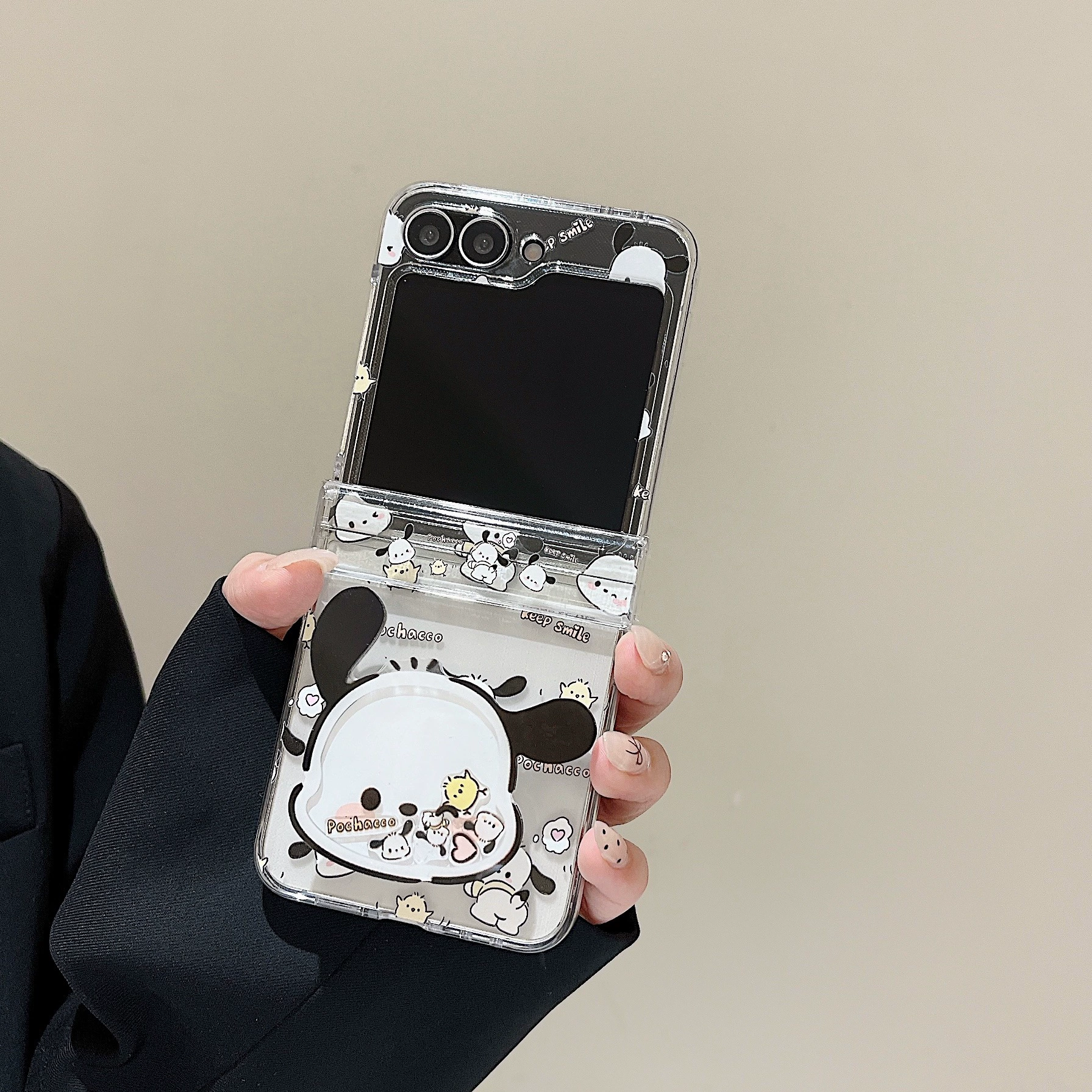 Samsung, мультфильм совместимый Galaxy Z Flip 3, чехол для телефона, японский и корейский, 4/5/6