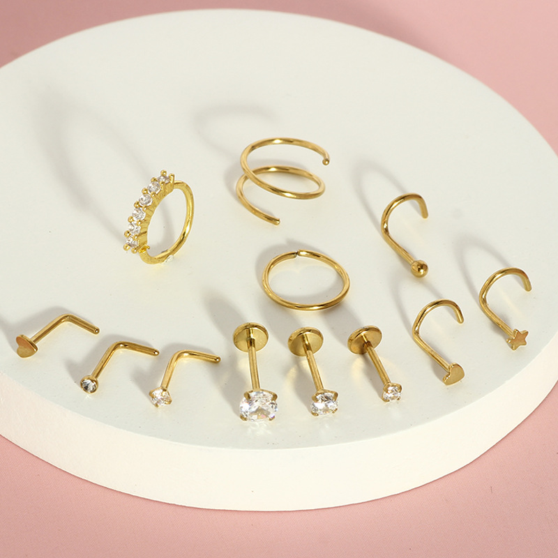 Labret piercing jewelry detail image