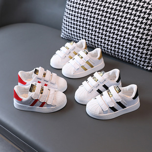 Children's shoes wholesale spring and autumn children's shell head sneakers children's casual white shoes baby soft sole board shoes tide