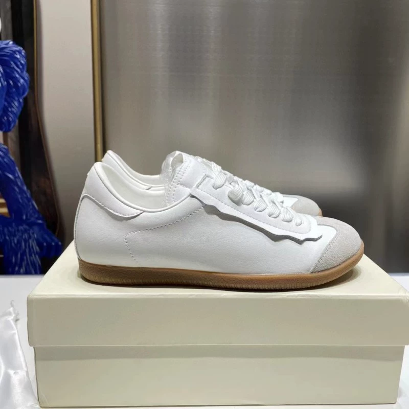 Почти оригинал: High-version Celebrity's same genuine leather training shoes for women 2025 new couple retro MM6 casual forrest goat shoes for women