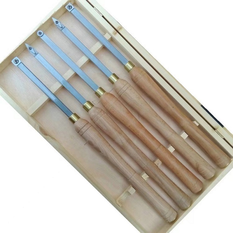 버려진 선반 도구 정사이즈 너도밤 나무 손잡이 사각 막대 5 조각 나무 상자