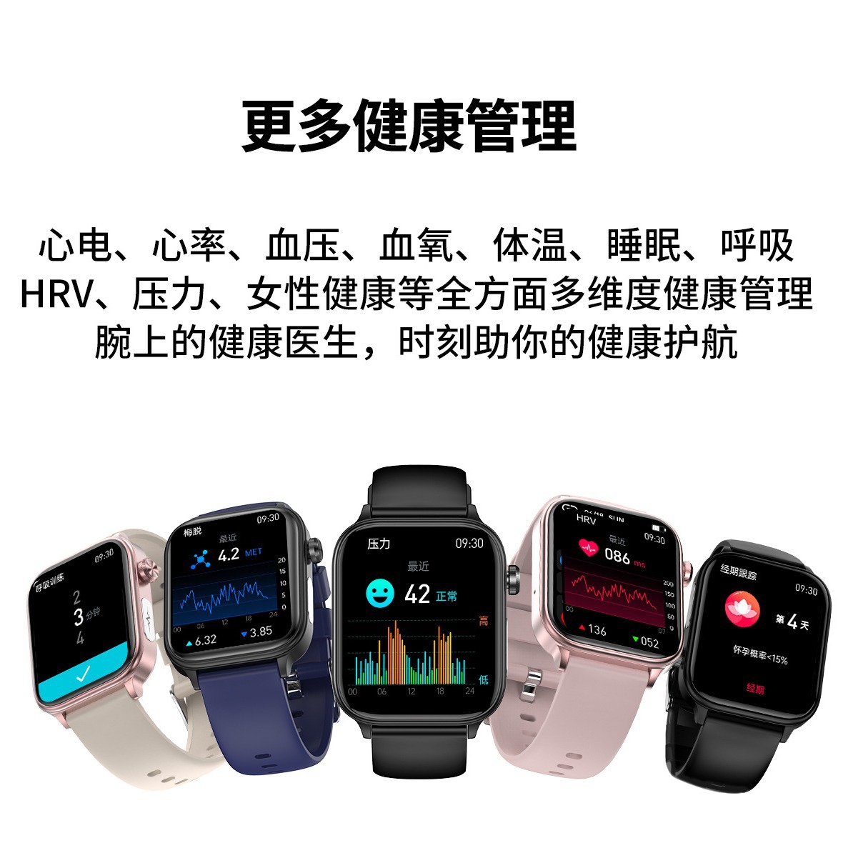 新品ET570スマートウォッチブルートゥース通話ECG心電図機能無創血糖真血酸素スマートウォッチ