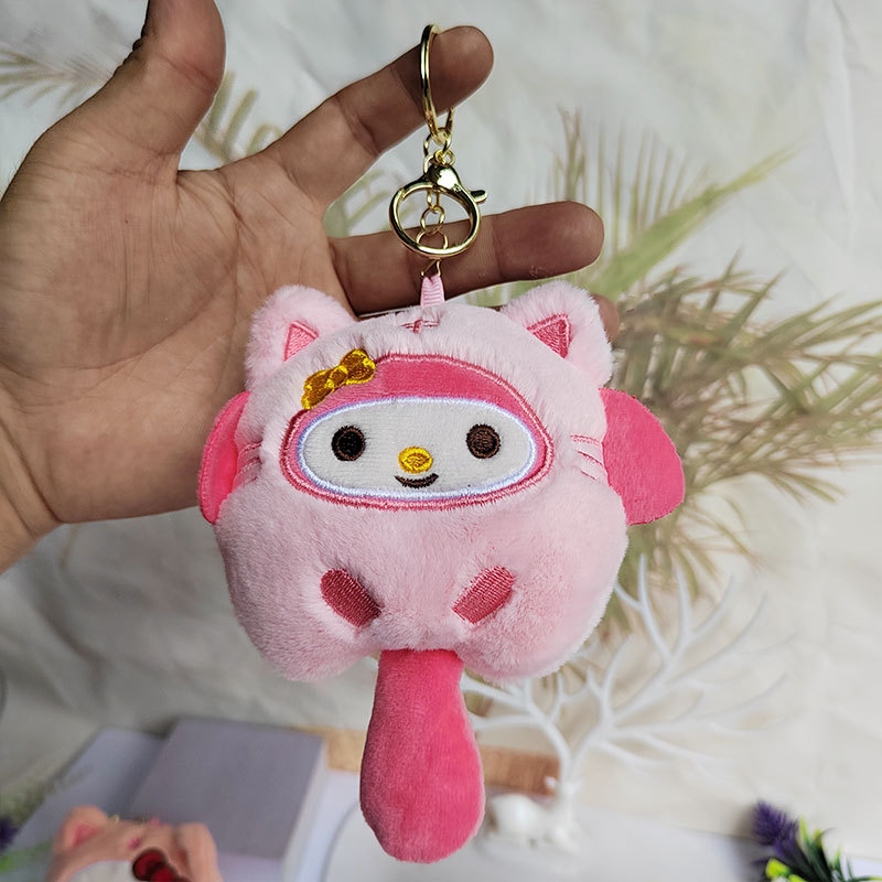 Popular Lollipop crossdressing Sanrio felpa colgante bolsa llavero adornos lindo boutique juguetes de peluche al por mayor