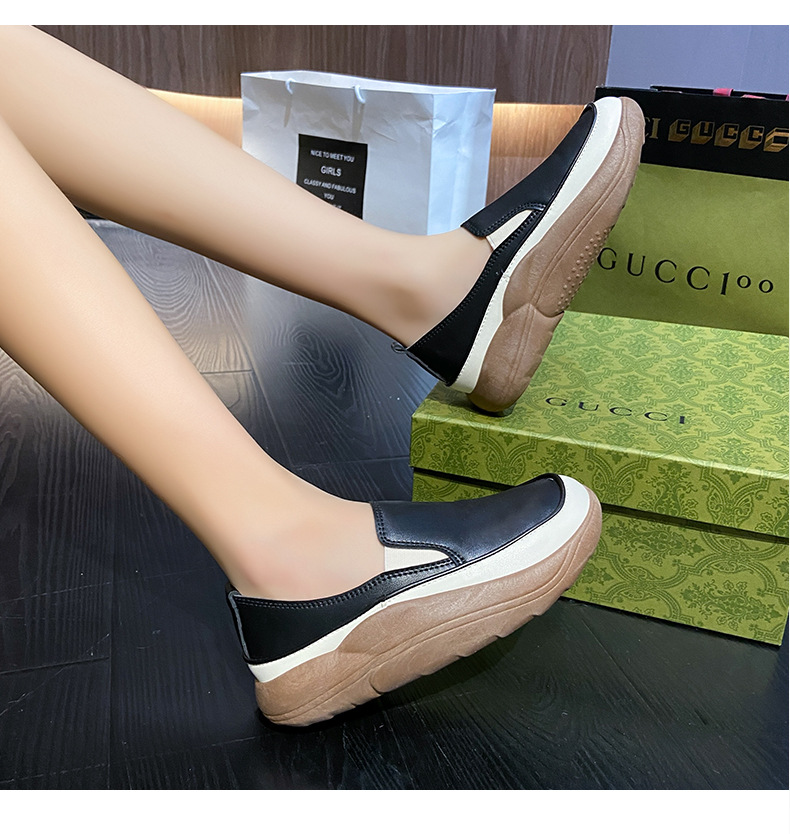 Comfortable Retro Casual Shoes With Thick Sole For Women_voghion.com