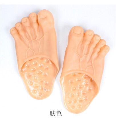 New Halloween Cossplay Funny Slippers Snow Monster Soles Masquerade Decoration Barefoot Fairy Props