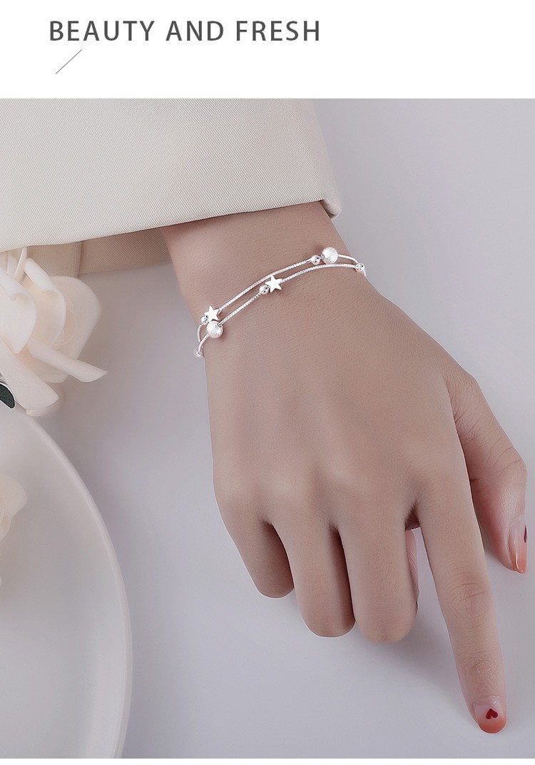 Elegant Star Sterling Silver Plating Bracelets display picture 5