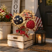�羳Primitive Americana Flower Picks Set of 3�¿����տ��ֹ�