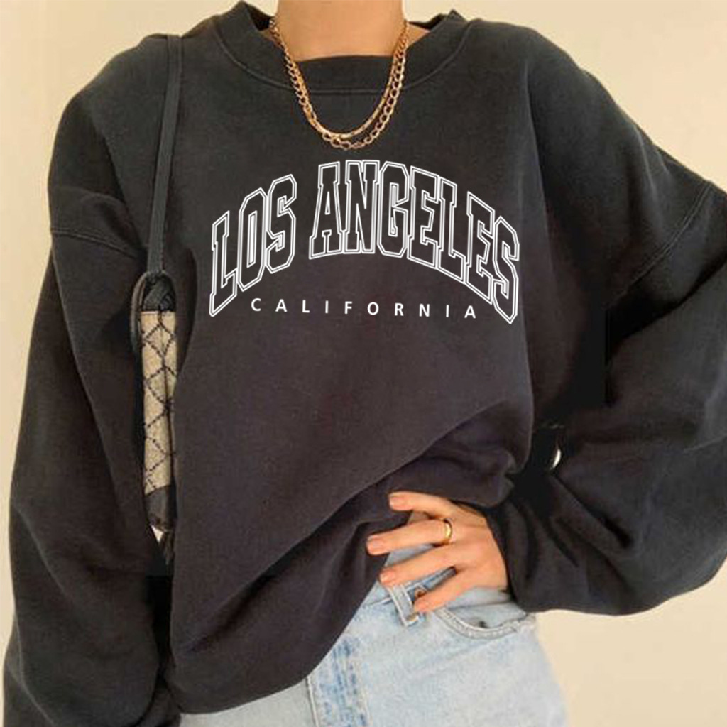 women's letter print round neck fleece sweatshirt nihaostyles clothing wholesale NSXPF78381