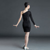 拉丁舞服女儿童黑色吊带连衣裙洋气比赛服少儿拉丁舞练功服网红夏|ms