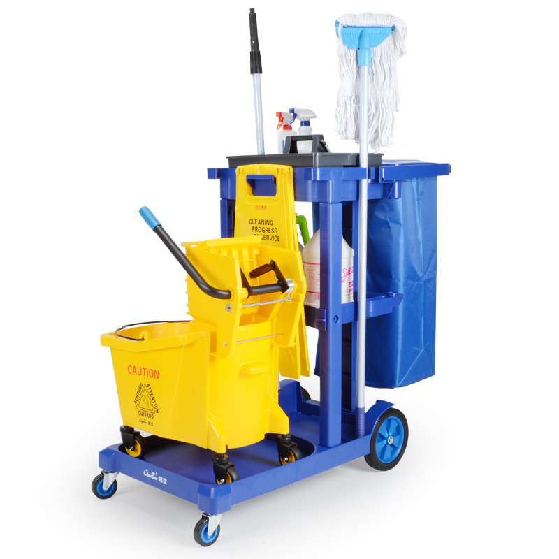 Cleaning Cart Multifunction Trolley Cleaning Cart Hospital Hotel Cleaning Linen Cart Property Tool Cart