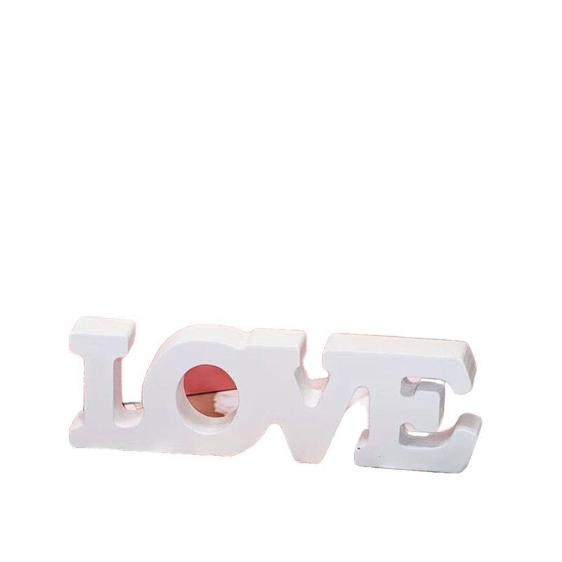 LOVE木质字母摆件情人节订婚婚庆用品节日氛围拍照道具摆台创意|undefined