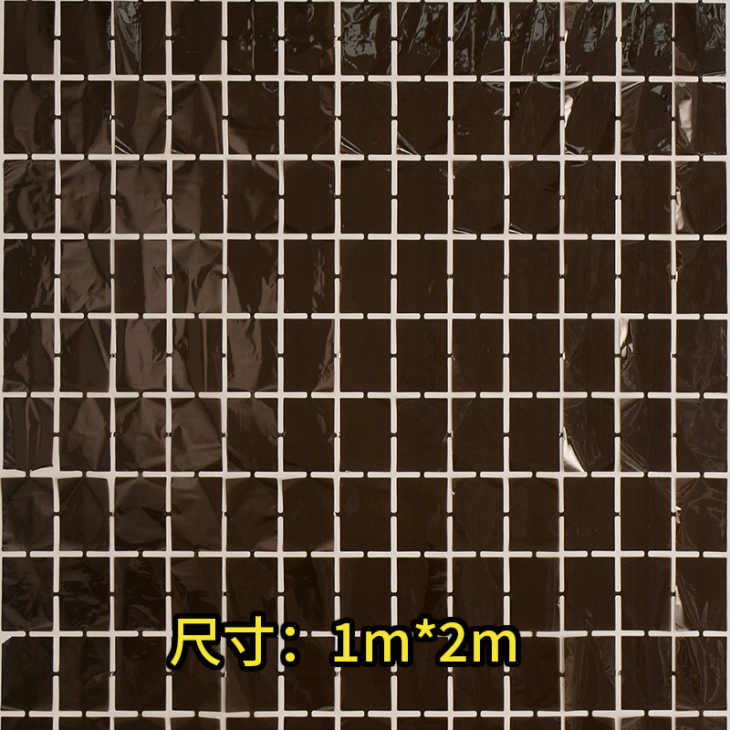 1*2M cuadrado lluvia seda cuadrado borla puerta cortina fiesta espejo lluvia cortina de seda oro cumpleaños Fondo pared decoración diseño