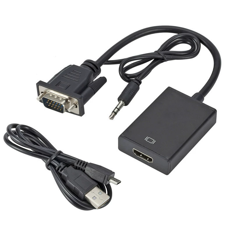 VGA в HDMI преобразователь VGA в HDMI ротор соединение компьютер соединение ТВ дисплей HD ротор разъем