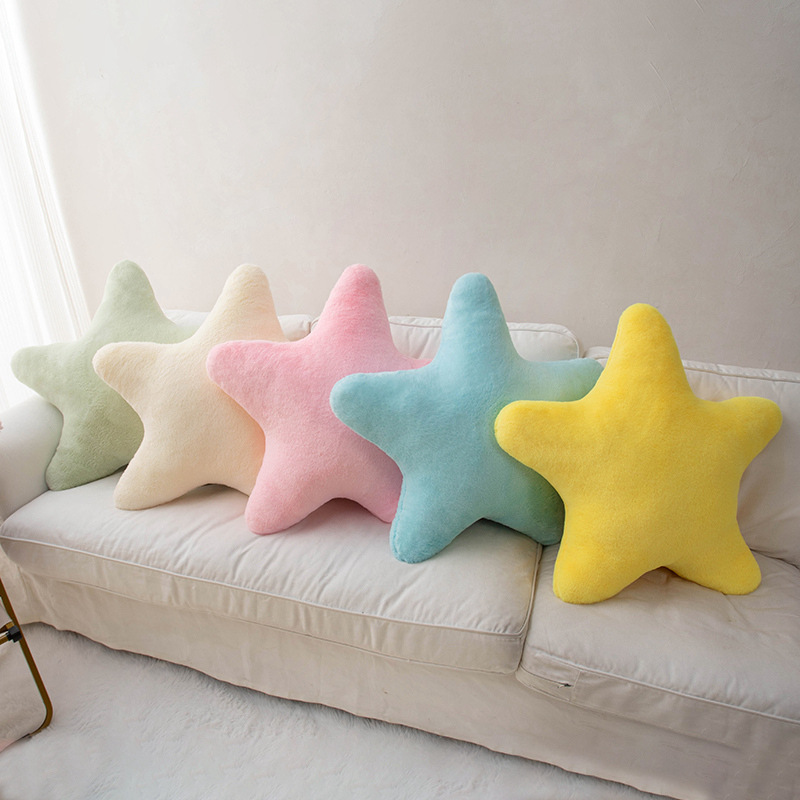 Foreign Trade Nordic Small Star Plush Pillow Stuffed Toy Sleeping Pillow Macaron Doll Cushion Pillow Wholesale Home Sofa