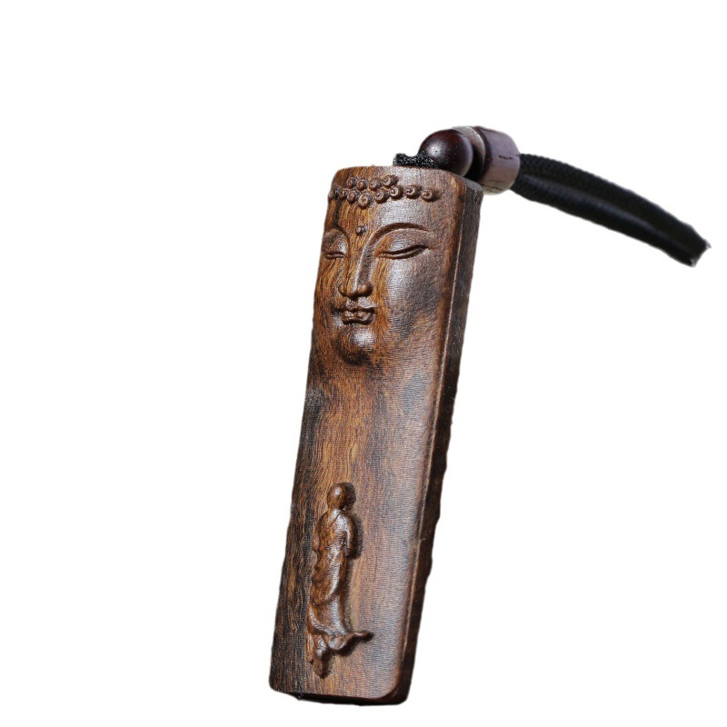 Guanyin marca de madera fragrante, como la marca de automóviles colgantes para hombres, mano de mano, joyas de artesanía talladas