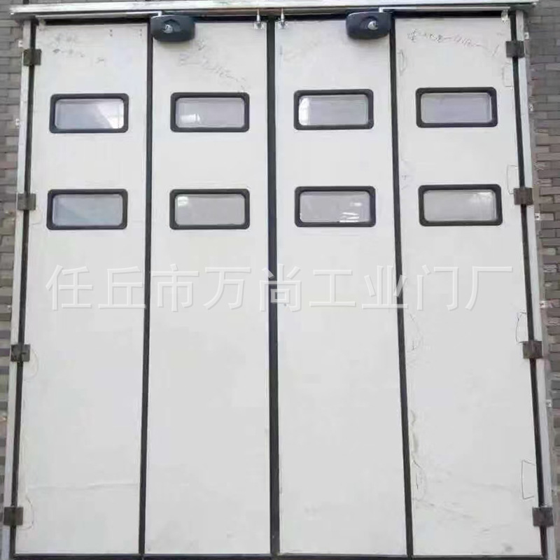 库房工业折叠门 铝合金厂房机库大门手动电动遥控平开门折叠门