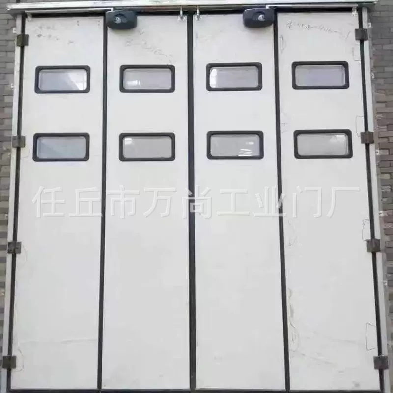 库房工业折叠门 铝合金厂房机库大门手动电动遥控平开门折叠门