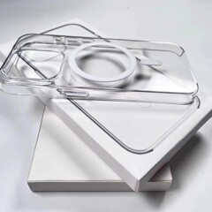 适用iPhone17PROMAX官方透明磁吸手机壳苹果15不发黄三包保护套14