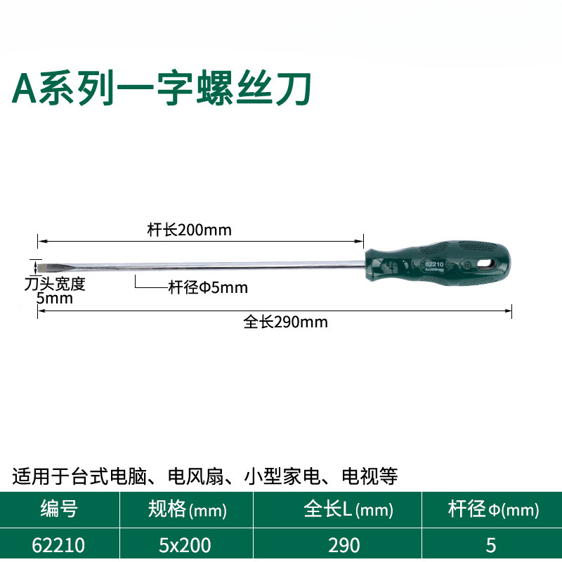 Destornillador de cabeza de rábano pequeño destornillador de ciruela de boca plana cruzada