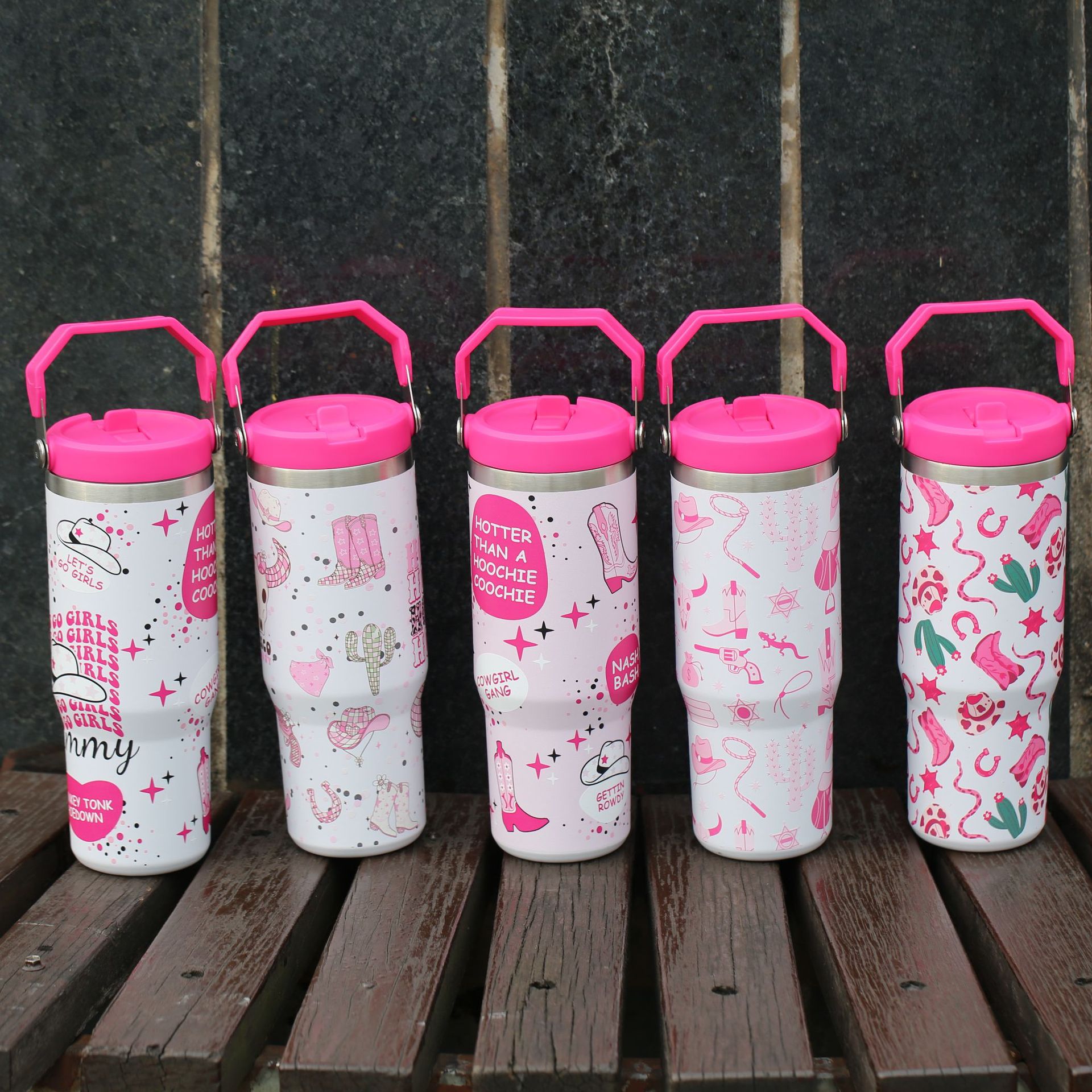 Cute Letter 304 Stainless Steel Water Bottles 1 Piece display picture 1