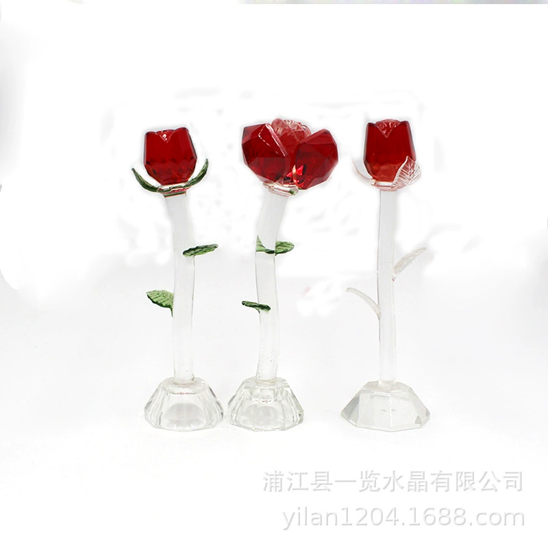 Завод Оптовая Кристалл подарок Кристалл Роза Кристалл подарок на День Святого Валентина Леди Подарок Настольные Украшения