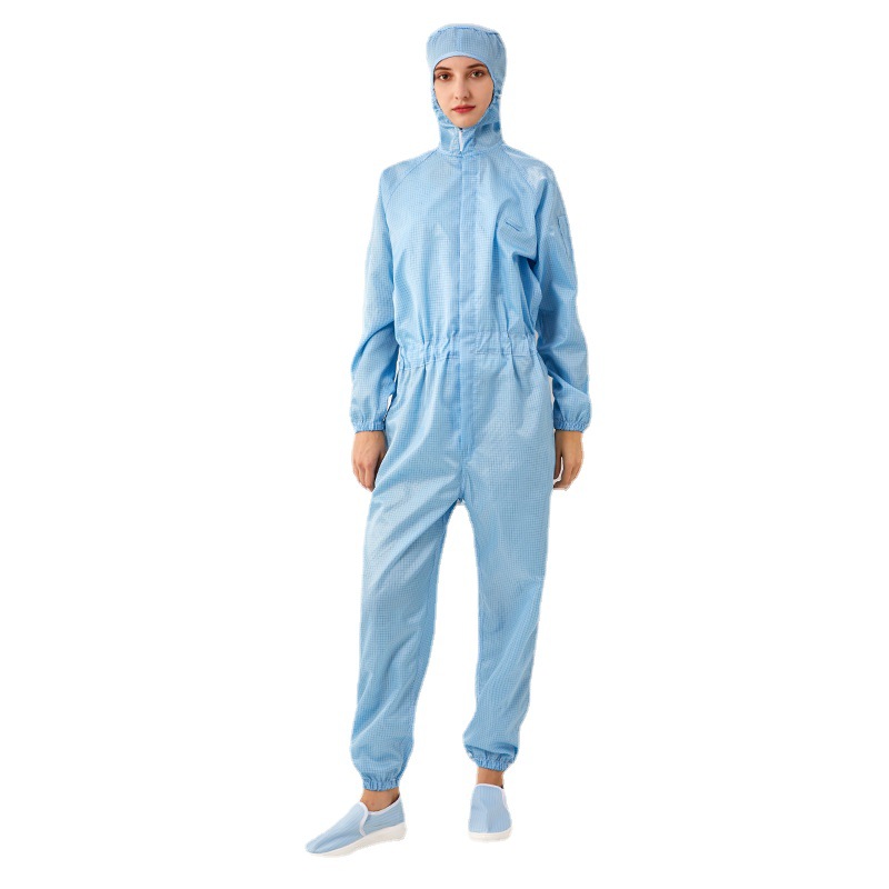 SEAGEBEL防静电连体服防尘防护网格三连体服电子厂生物制药食品服
