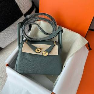 Lindi second generation Lindi Doctor bag pure hand sewing wax thread mini clemence big cow hand-made nailed women's bag