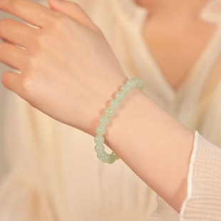 New Sunny Water Green Bracelet Antique Beautiful Imitation Natural Hotan Bracelet Women's Bracelet Vein Circle Girlfriend Gift Jewelry