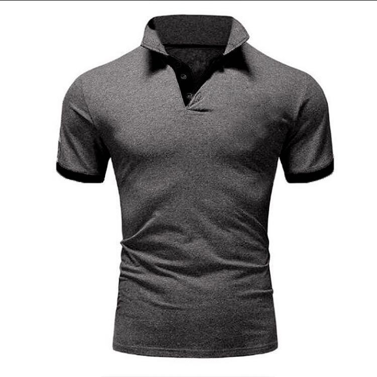 New Summer Men's Polo Shirt Solid Color Popular Casual Short-sleeved Polo Shirt Short-sleeved T-shirt Factory Wholesale
