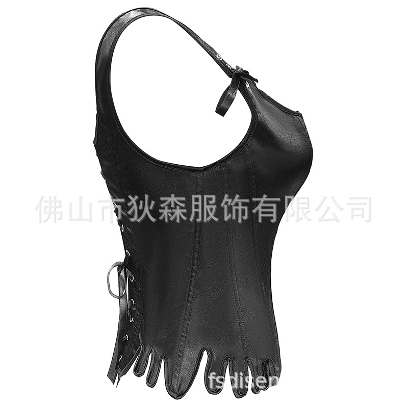 Nueva parte superior retro con cuello en U en forma de abanico, cintura ajustada, abdomen y modelado del cuerpo, fuente transfronteriza de Amazon AliExpress