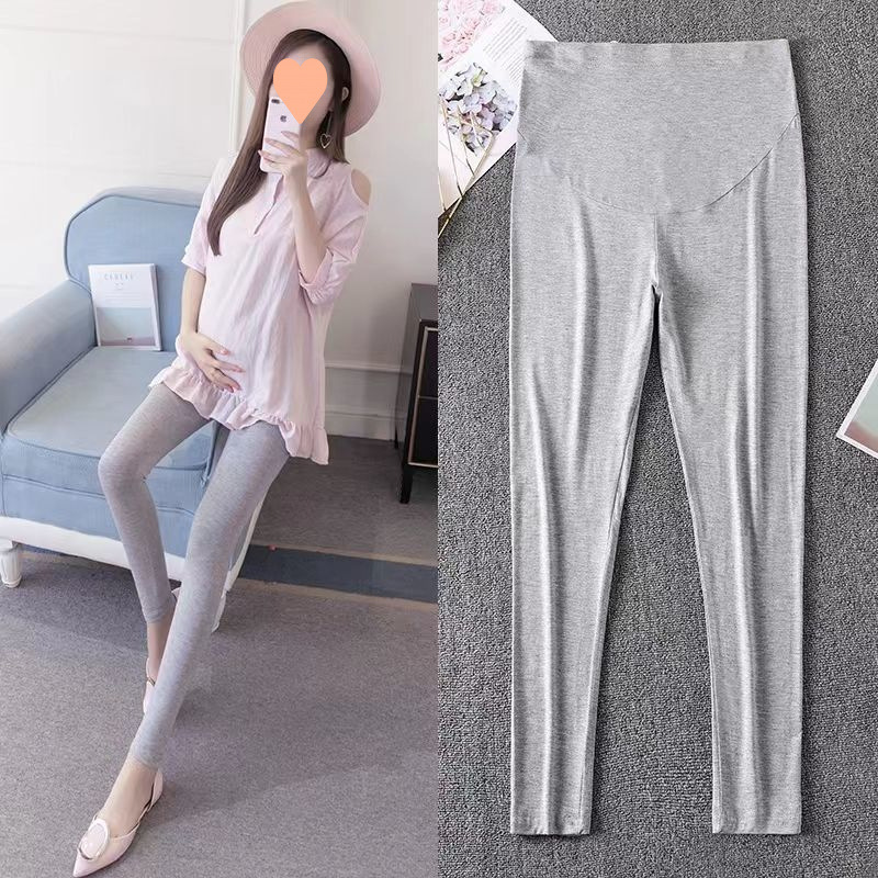 Maternity Modal High Elasticity Slimming Casual Leggings Nine-Point Summer Thin Style for Outdoor Wear Straight Hair Direct Manufacturer