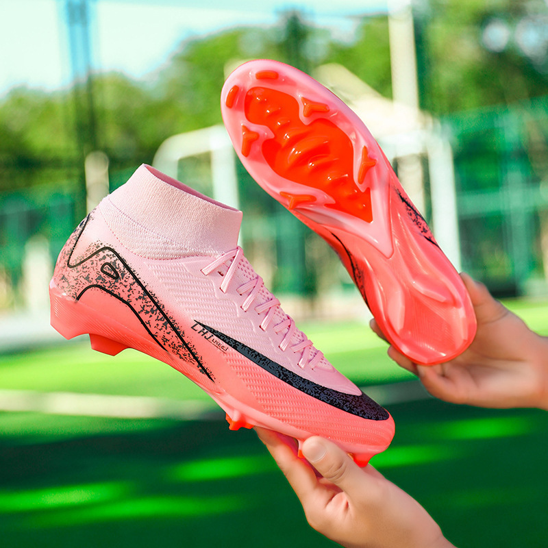 Zapatos de Entrenamiento de Fútbol AG TF de Caucho y Malla, Ligeros, para Pastizales Artificiales