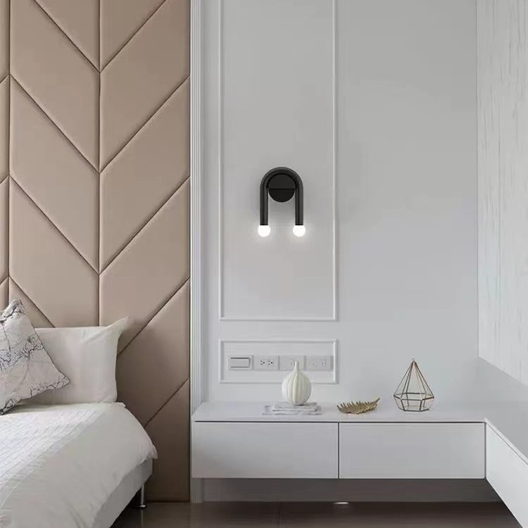 Moderno nórdico minimalista de moda creativa lámpara de pared sala de estar dormitorio dormitorio de cabecera de cama estudio hotel pasillo diseñador lámpara de pared sin