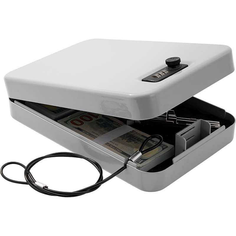 小号亚马逊车载家用便携式手枪盒首饰珠宝盒现金盒车载密码保险箱