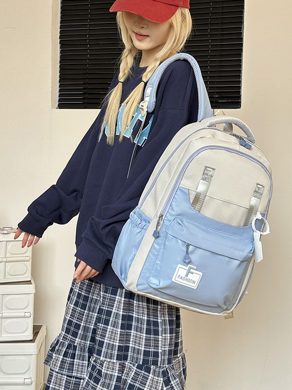 Estilo universitario, ligero, impermeable, mochila escolar para estudiantes universitarios de secundaria y preparatoria, mochila de viaje de ocio resistente al desgaste, fábrica transfronteriza al por mayor