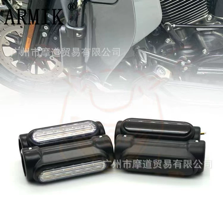 Мотоцикл Harley в стиле ретро, ​​модифицированный светодиодный бампер из алюминиевого сплава 1.2-1.3inch г., дневной ходовой фонарь, указатель поворота