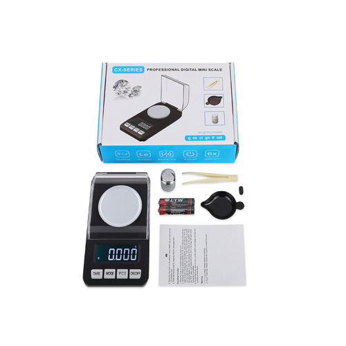 Manufacturer of small jewelry scale wholesale mini portable carat scale windproof cover gram scale small high-precision jewelry scale