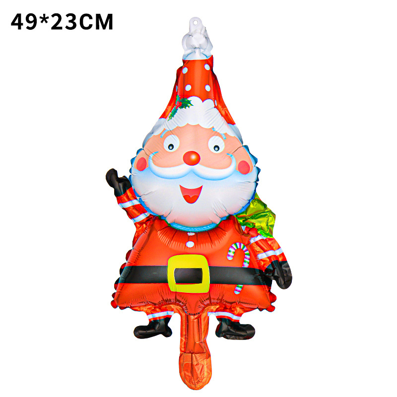 Mini dibujos animados Navidad globo de forma especial decoración de fiesta de Navidad dibujos animados Navidad película de aluminio globo suministros de empuje