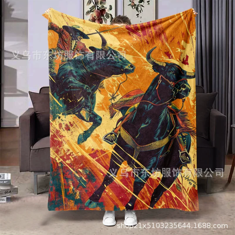 Борьба коровы тепло и комфортно фланелевое одеяло универсальное