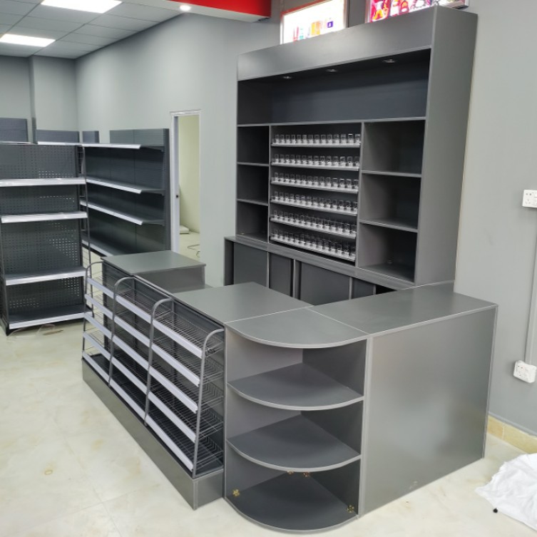 便利店收银台烟酒柜组合小型柜台多功能酒柜烟酒简约现代柜台