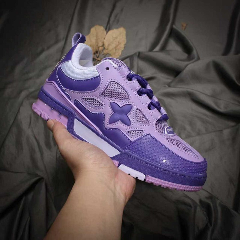 2025 lujo ligero L nicho marca de moda V caucho vacío cabeza de cuero zapatos de hombre deportivos casuales versátiles zapatos de mujer skate cross-border