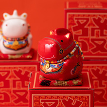 马年陶瓷创意摆件马上有钱储钱罐收银台店铺开业家居招财礼品饰品