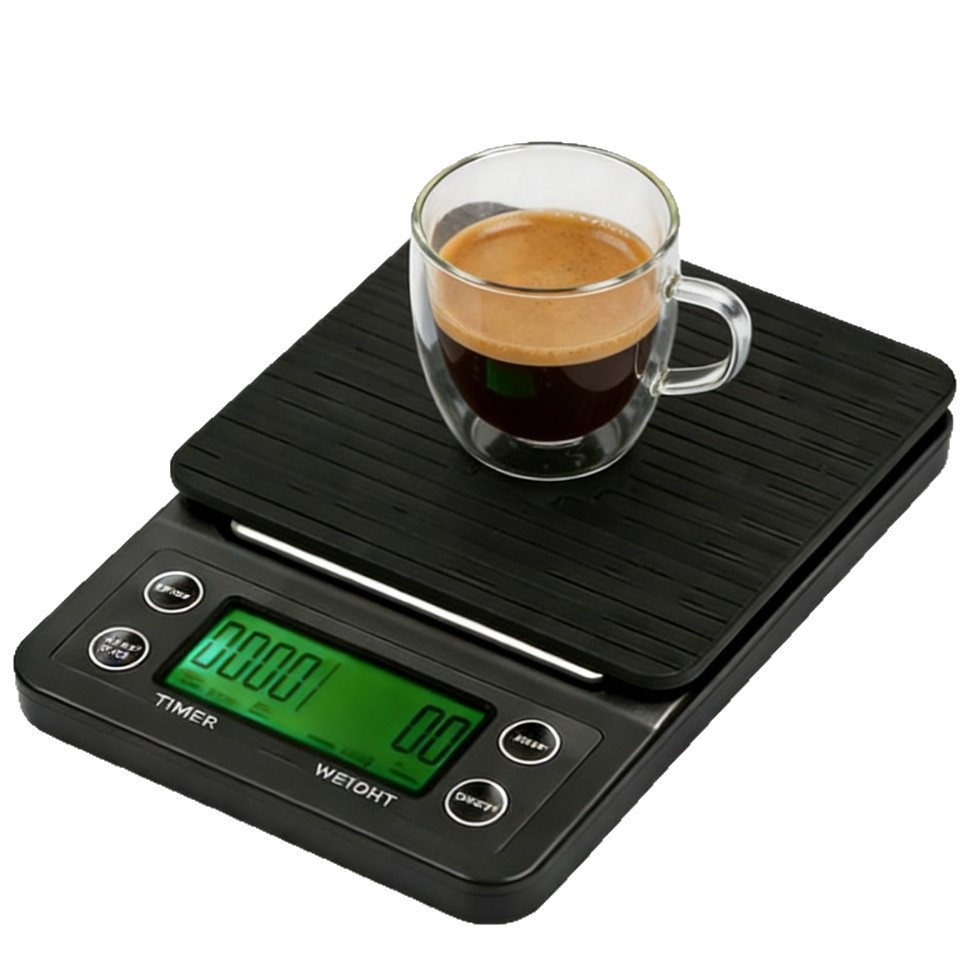 Manufacturer's kitchen electronic scale, small household electronic scale for hand-brewed coffee, multifunctional baking kitchen scale with timer