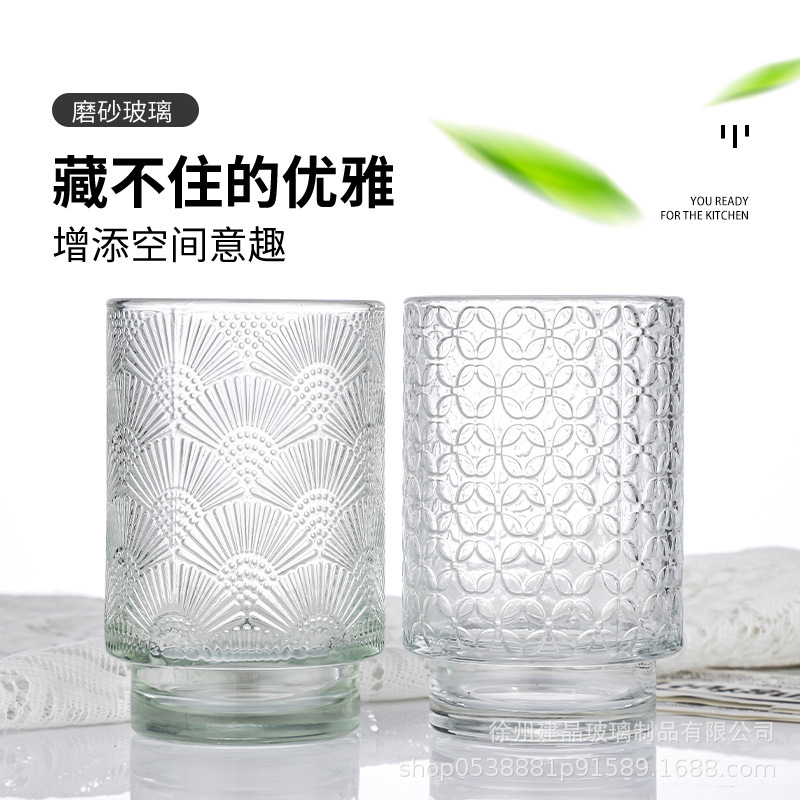Glas de vela de vidrio transparente grosado gran taza de doble sección cena romántica vela diy candelabro accesorios adornos