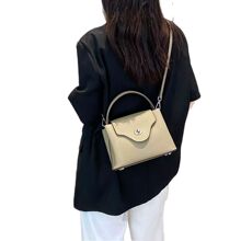 定制头层牛皮斜挎女包单肩百搭手提潮流街拍款真皮翻盖女包牛皮包