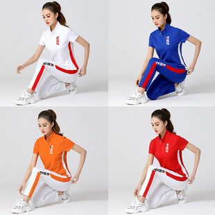 Square Dance Clothing Summer Clothing New Suit Fashion Collar Leisure Sports Fitness Dance Clothing Shuffle Dance Performance Clothing